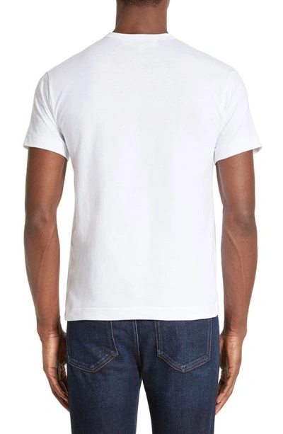 Shop Comme Des Garçons Play Heart Outline Graphic T-shirt In White