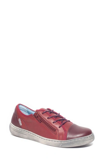 Shop Cloud Fedra Trends Zip Sneaker In Red Combo