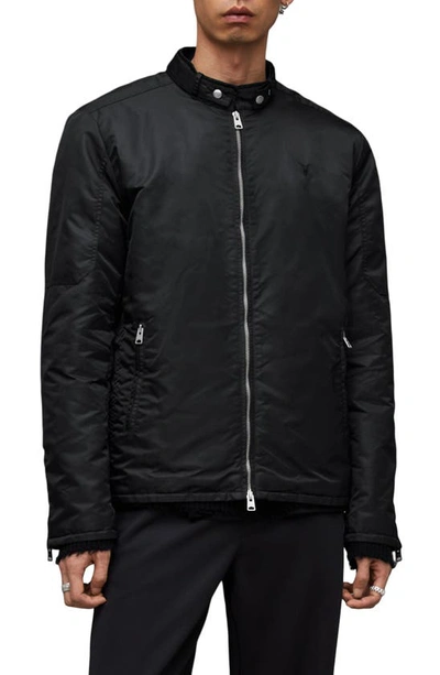 Shop Allsaints Morphos Zip-up Jacket In Black