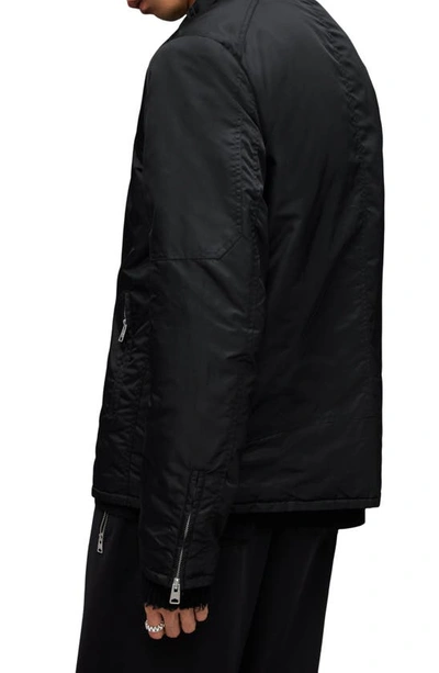 Shop Allsaints Morphos Zip-up Jacket In Black