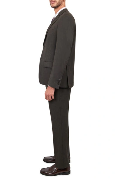 Shop Wrk Tailored Slim Fit Textured Suit In Brown