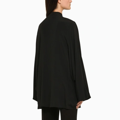 Shop Federica Tosi Black Silk Blend Shirt