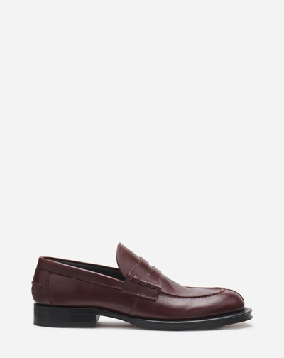 Shop Lanvin Leather Medley Loafers For Men In Dark Brown