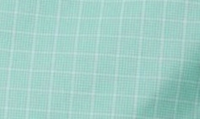 Shop Cutter & Buck Soar Tailored Windowpane Check Dress Shirt In Fresh Mint