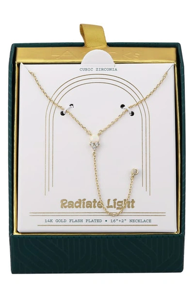 Shop La Rocks Opal & Cz Pendant Necklace In Gold