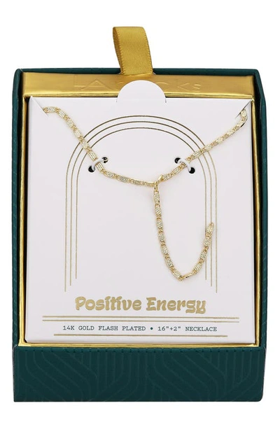 Shop La Rocks Cz Y-necklace In Gold