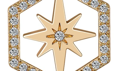 Shop La Rocks Cz Star Pendant Necklace In Gold