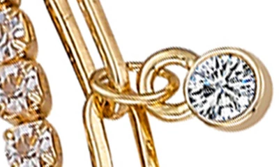 Shop La Rocks Crystal Charm Slider Bracelet In Gold