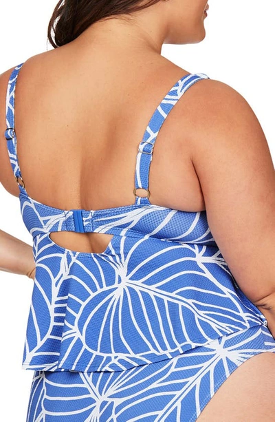 Shop Artesands Phil Midriff Bikini Top In Blue