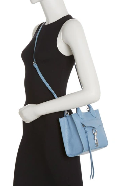 Shop Rebecca Minkoff Megan Mini Tote Bag In Cement Blue