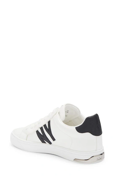 Shop Dkny Logo Sneaker In Brght White/ Black