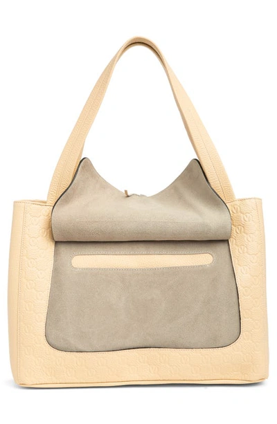 Shop Valentino By Mario Valentino Ollie Dollaro Monogram Tote Bag In Creamy