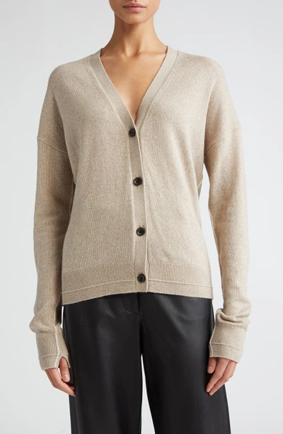 Shop Maria Mcmanus Featherweight Organic Cotton & Recycled Cashmere Blend Cardigan In Stone