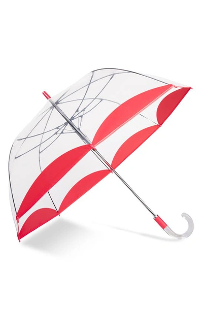 Shop Shedrain Auto Open Clear Bubble Umbrella In Pink Punch