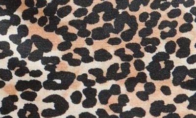Shop Something New Lillie Leopard Print Satin Miniskirt In Mother Of Pearl Aop