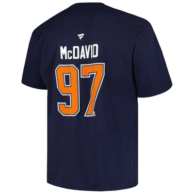Shop Profile Connor Mcdavid Navy Edmonton Oilers Big & Tall Name & Number T-shirt