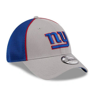 Shop New Era Gray New York Giants  Pipe 39thirty Flex Hat