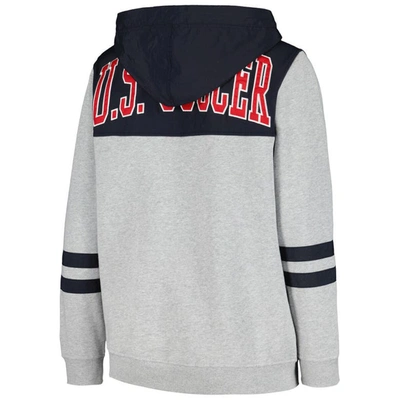 Shop 5th And Ocean By New Era 5th & Ocean By New Era Gray Uswnt Throwback Full-zip Hoodie