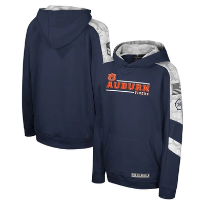 Shop Colosseum Youth  Navy Auburn Tigers Oht Military Appreciation Cyclone Digital Camo Pullover Hoodie