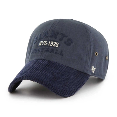 Shop 47 ' Navy New York Giants Ridgeway Clean Up Adjustable Hat