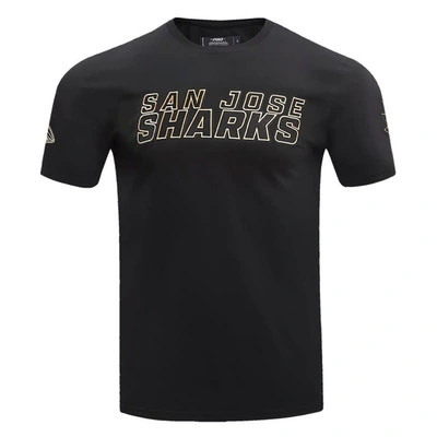 Shop Pro Standard Black San Jose Sharks Wordmark T-shirt