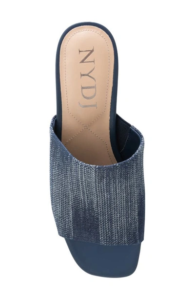 Nydj Claudine Wedge Slide Sandal In Dark Blue