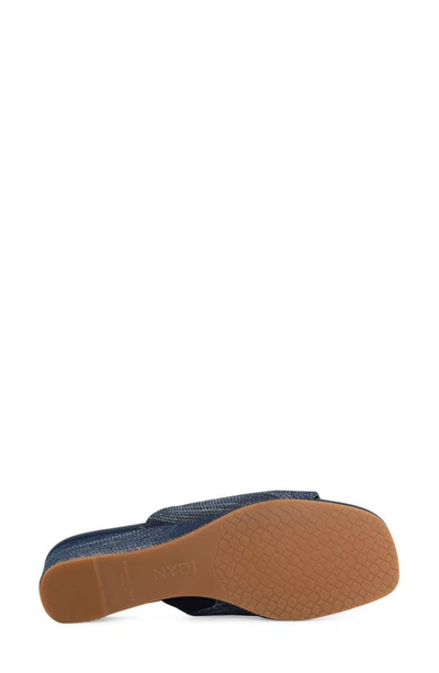 Nydj Claudine Wedge Slide Sandal In Dark Blue