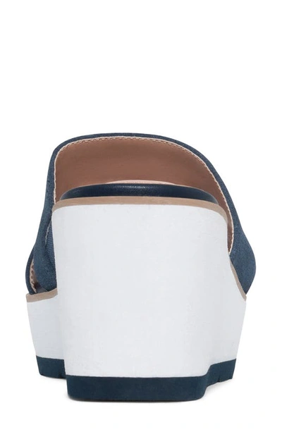 Nydj Raizu Platform Wedge Slide Sandal In Navy