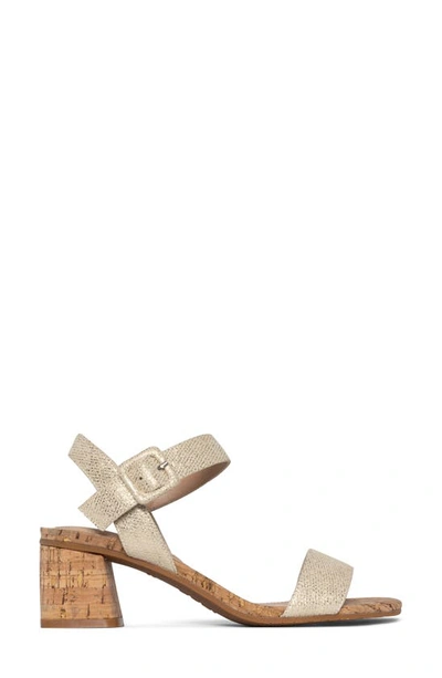 Shop Nydj Gaiana Ankle Strap Sandal In Gold
