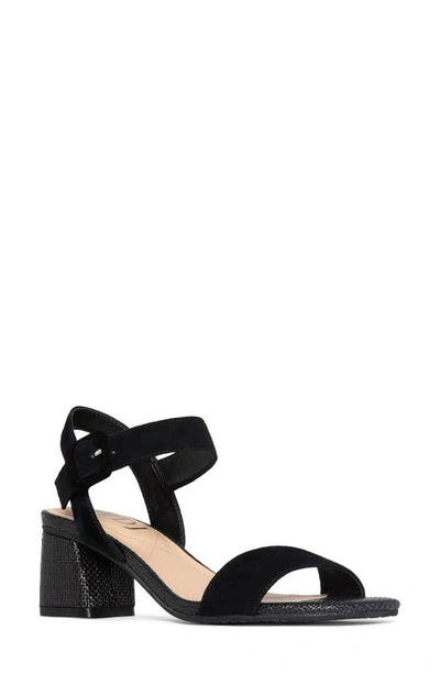Shop Nydj Gaiana Ankle Strap Sandal In Black