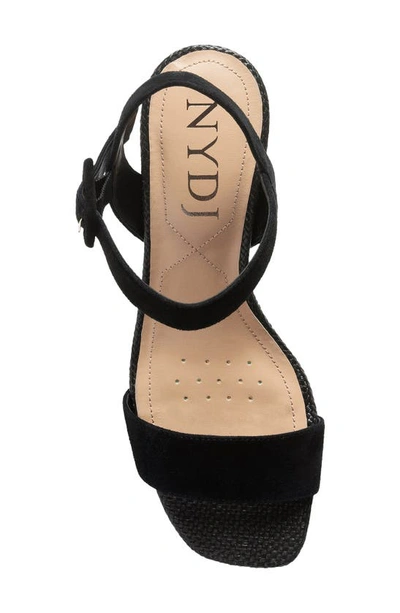 Nydj Gaiana Ankle Strap Sandal In Black