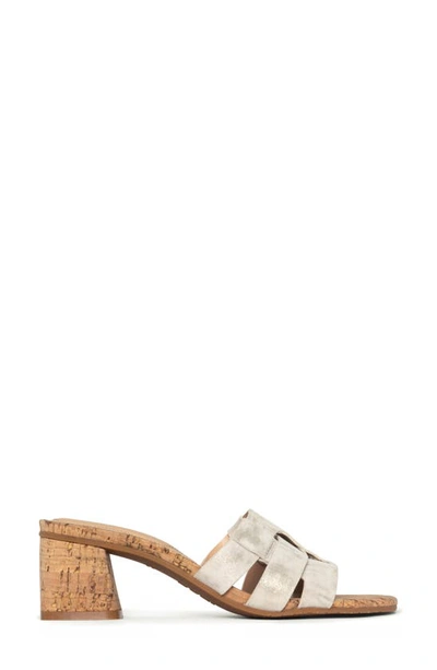 Shop Nydj Gloriana Slide Sandal In Pewter