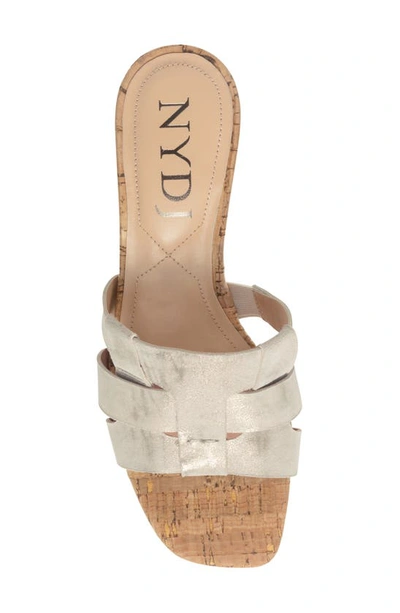 Nydj Gloriana Slide Sandal In Pewter