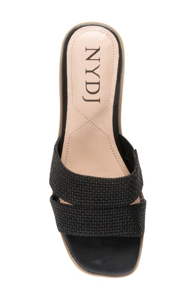 Shop Nydj Raizu Platform Wedge Slide Sandal In Black