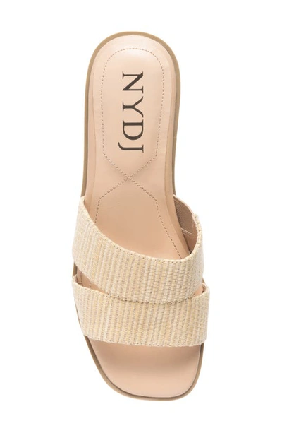Nydj Raizu Platform Wedge Slide Sandal In Ecru
