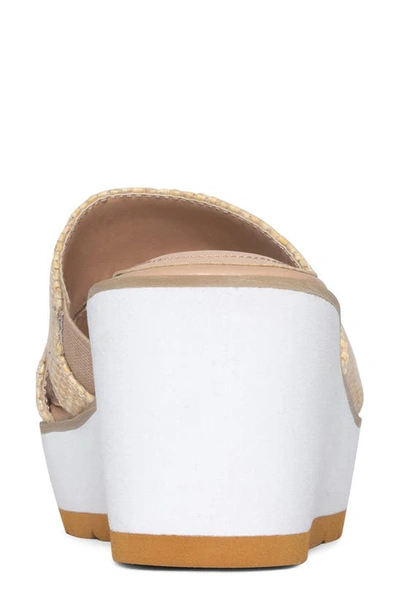 Nydj Raizu Platform Wedge Slide Sandal In Ecru
