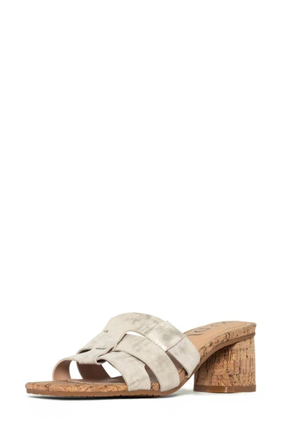 Shop Nydj Gloriana Slide Sandal In Pewter