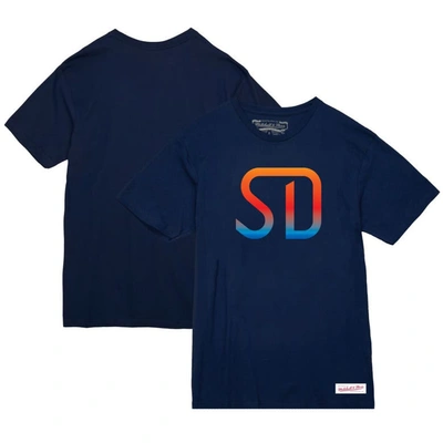 Shop Mitchell & Ness Navy San Diego Fc Monogram T-shirt