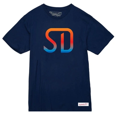 Shop Mitchell & Ness Navy San Diego Fc Monogram T-shirt