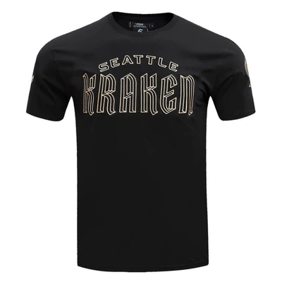 Shop Pro Standard Black Seattle Kraken Wordmark T-shirt