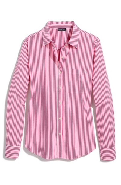Shop Vineyard Vines Stretch Cotton Button-up Shirt In Rhododendron/ White