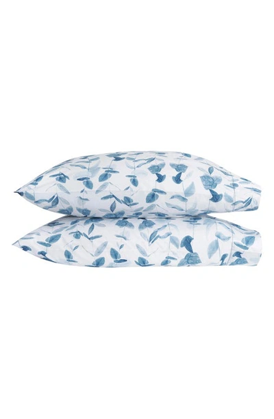 Shop Matouk Antonia Set Of 2 500 Thread Count Pillowcases In Hazy Blue