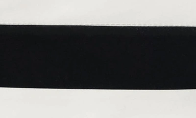 Matouk Ambrose 600 Thread Count Egyptian Cotton Sateen Flat Sheet In Bone/ Black