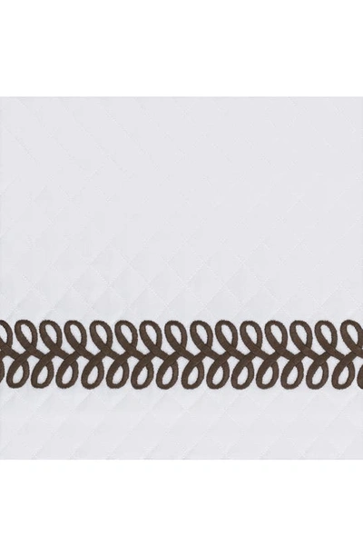 Matouk Astor Braid Matelassé Pillow Sham In Mocha