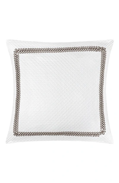 Matouk Astor Braid Matelassé Pillow Sham In Mocha