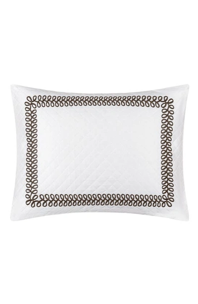 Matouk Astor Braid Matelassé Pillow Sham In Mocha