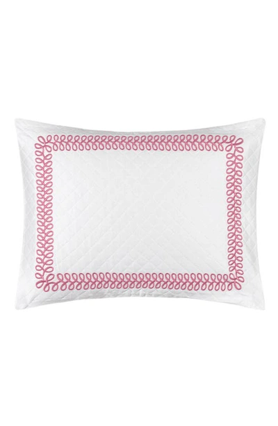 Matouk Astor Braid Matelassé Pillow Sham In Peony