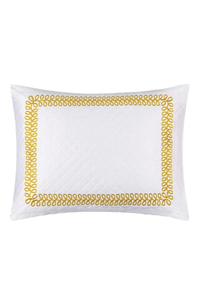 Matouk Astor Braid Matelassé Pillow Sham In Lemon