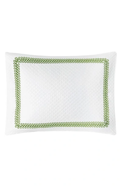 Matouk Astor Braid Matelassé Pillow Sham In Grass