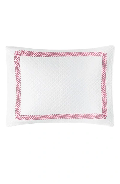 Matouk Astor Braid Matelassé Pillow Sham In Peony